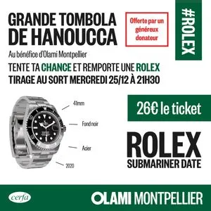 Grande Tombola de Hanoucca - Gagne une Rolex !