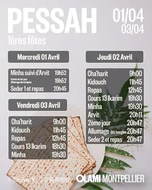 Pessah - Seder & Repas