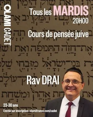 Cours Rav Drai : "Disputes, jalousie et violence : que faire ?"