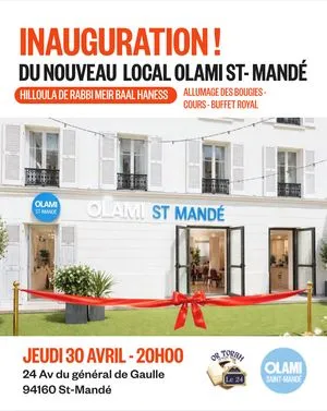 Inauguration du nouveau local Olami St-Mandé