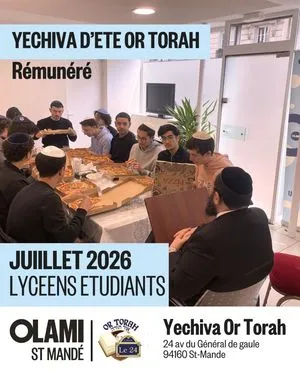 Yéchiva d'été Or Torah St Mandé