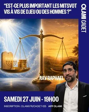 "Est-ce plus important les mitsvot vis-à-vis de D.ieu ou des hommes ?"