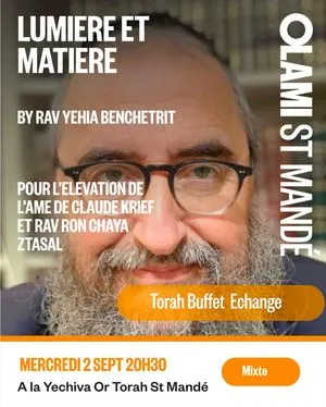 Rav Yehia Benchetrit Lumiere et Matière