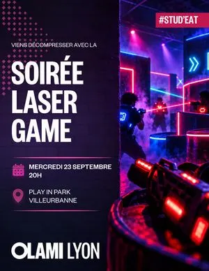 🎯 Laser Game Étudiant – #STUD’EAT Olami Lyon